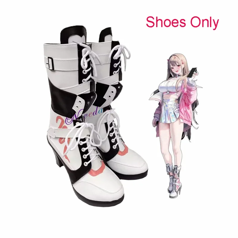 The Goddess of Victory NIKKE Alice Cosplay Costume Shoes Wig Cosplay Latex Catsuit Bodysuit Jumpsuit Jacket Suit Miccostumes