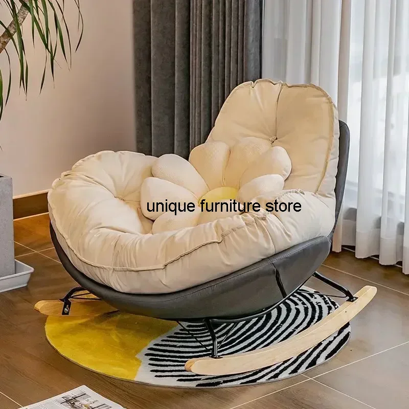 Sofa Nordic Accent Chair Rocking Egg Makeup Modern Comfy White Lazy Chair Kids Game Meditation Party Sillas Living Room Sofas