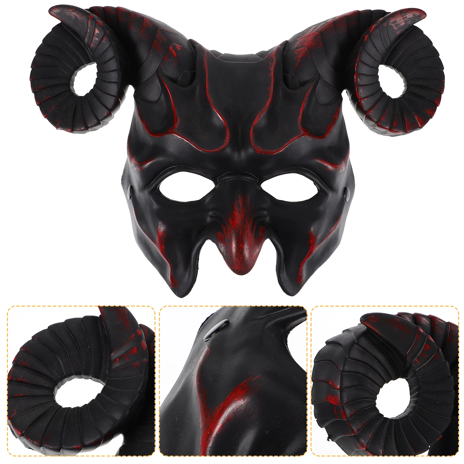 

Bear Shape Furry Horn Mask For Halloween Party Costume Cosplay Festival Scary Animal Face Mask Masquerade Costume Accessory
