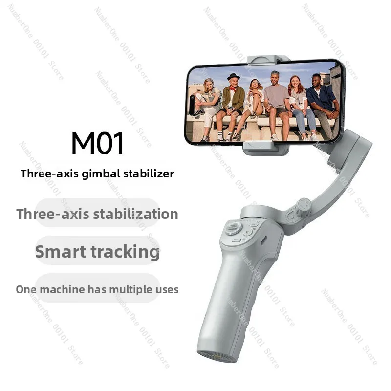 3-Axis Handheld Gimbal Stabilizer with Smart Face Tracking for Smartphone Live Streaming Video Photography