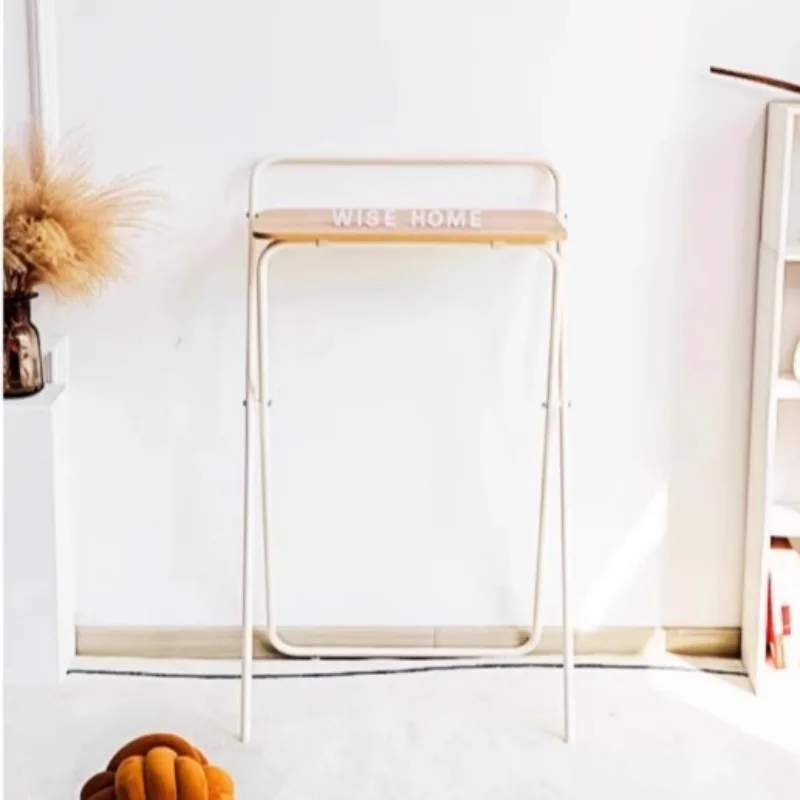 

Modern Simple Standing Folding Table Balcony Bedroom Living Room Console Tables Anti-slip Portable Table Creative Home Decor