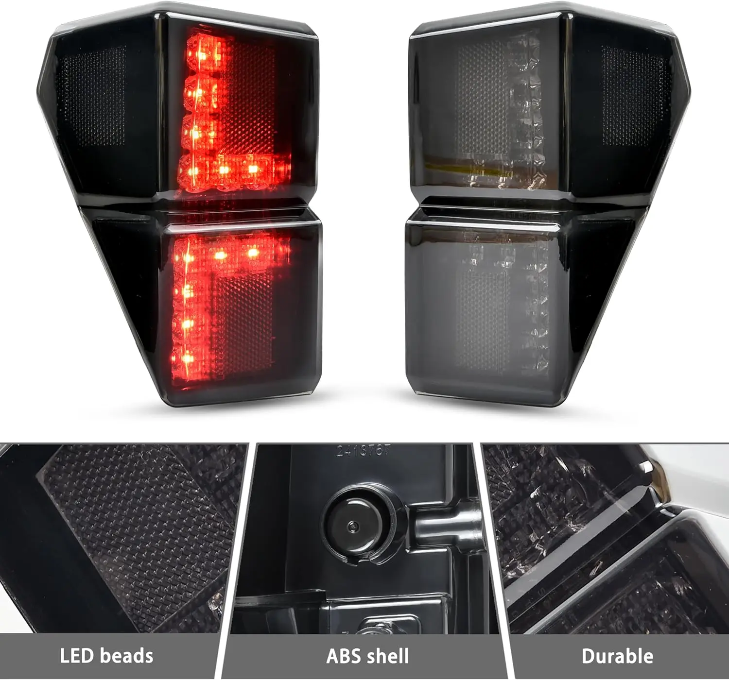 Pop Ranger XP 1000 Taillights 18-24, Red LED Tail Lights Rear Brake Stop Lights For Polaris Ranger XP 1000/ Crew XP 1000/ Ranger