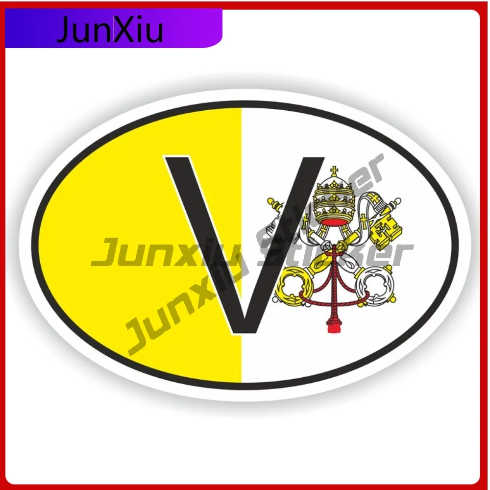 

Vatican Country Code Oval Sticker Cool Helmet Car Durable Vinyl Car Modification Vinyl Decal For Car Truck SUV Window Bumper
