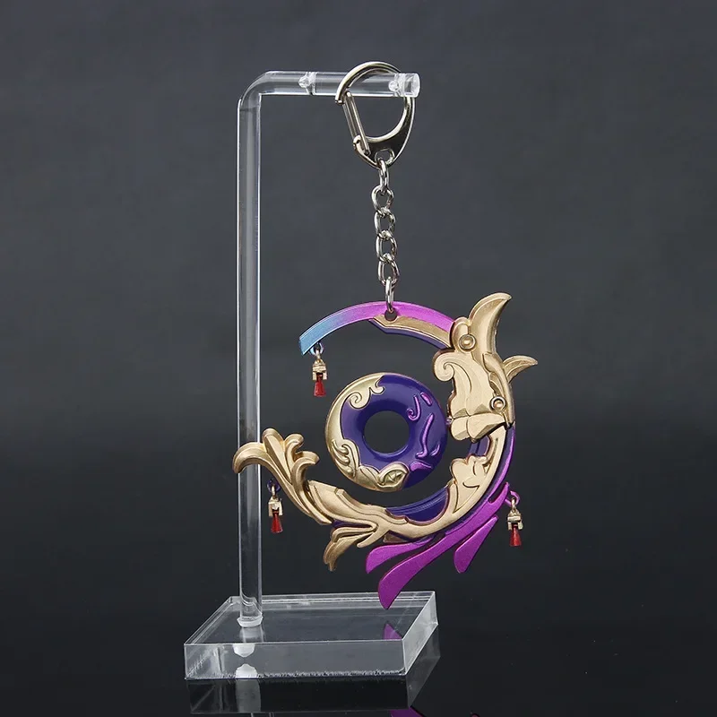 Game Impact Keychain Sangonomiya Kokomi Arms Everiasting Moonglow Anime Game Metal Ornament Toy Model Key Pendant Key Chains