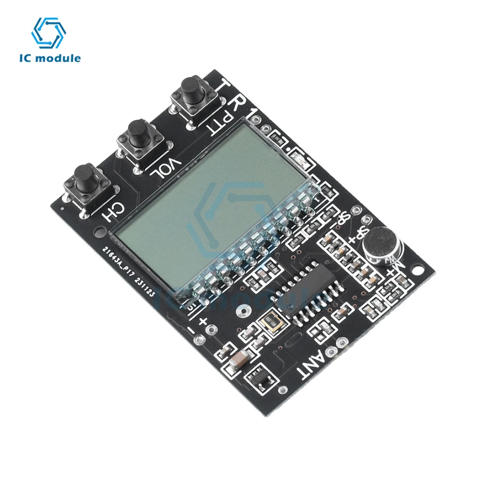 Imagem -05 - Transceptor de Placa de Circuito fm Walkie Talkie Módulo Tudo-em-um Transmissor fm Receptor Frequência 27480mhz Dc3.36v