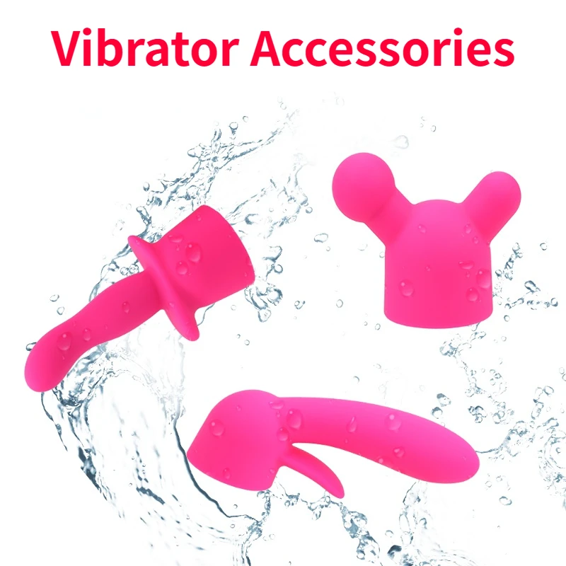 G Spot AV Rod Stick Vibrators Headgear Magic Wand Attachment Clitoris Massager Vibration Head Cap Accessories Sex Toys for Women