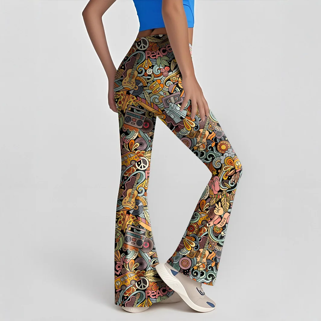 

Дышащие спортивные брюки-клеш с высокой талией, облегающие, из молочного шелка, летние, с высокой эластичностью, стандартной толщины