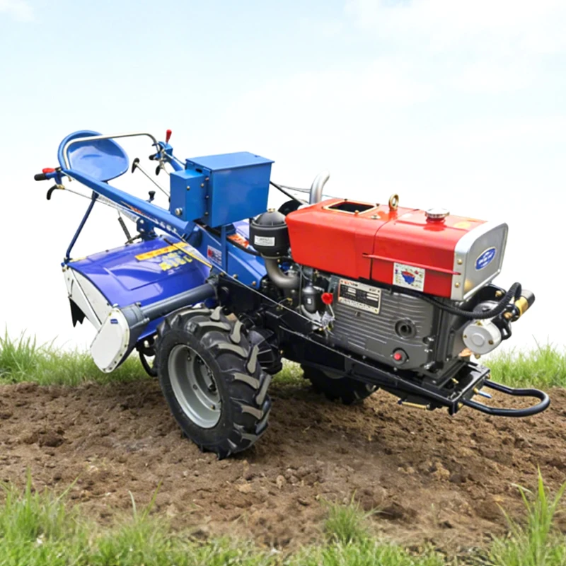 Traktor Mini Pertanian Roda 2 dengan Pengolah Tanah, Mesin Pertanian, Traktor Kecil, Promo Panas