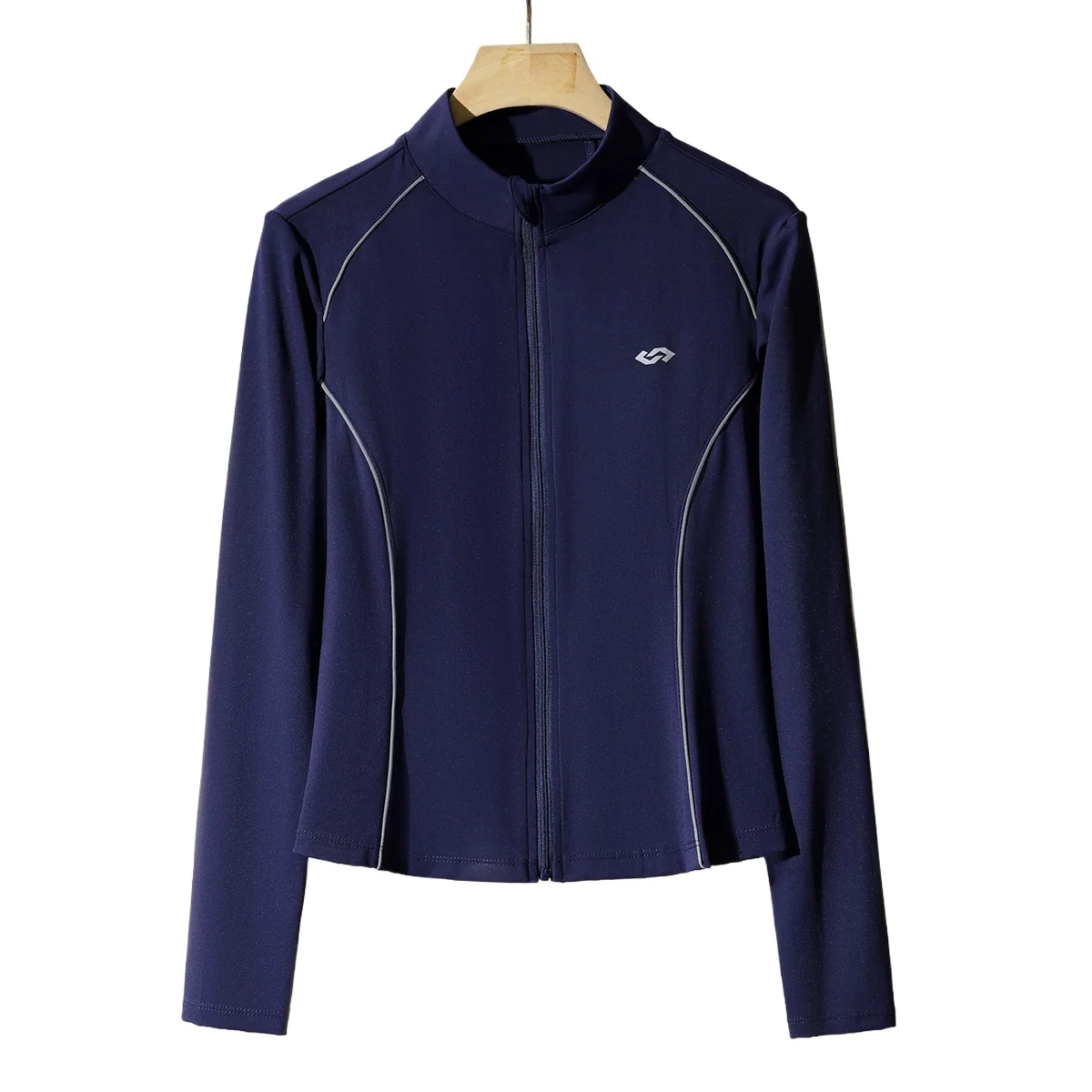 DRUR Women's Slim Fit Yoga Jackets Full Zip Long Sleeve Running Athletic Tops with Thumb Holes Autumn Sports Shirts Activewear