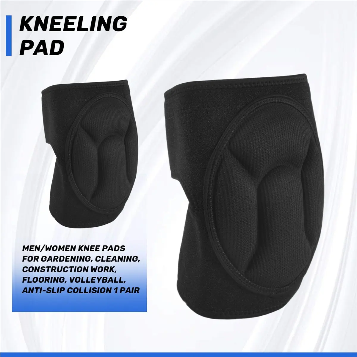 (A75U] Men/Women Knee Pads for Gardening, Cleaning, Construction Work, Flooring, Volleyball, Anti-Slip Collision 1 Pair