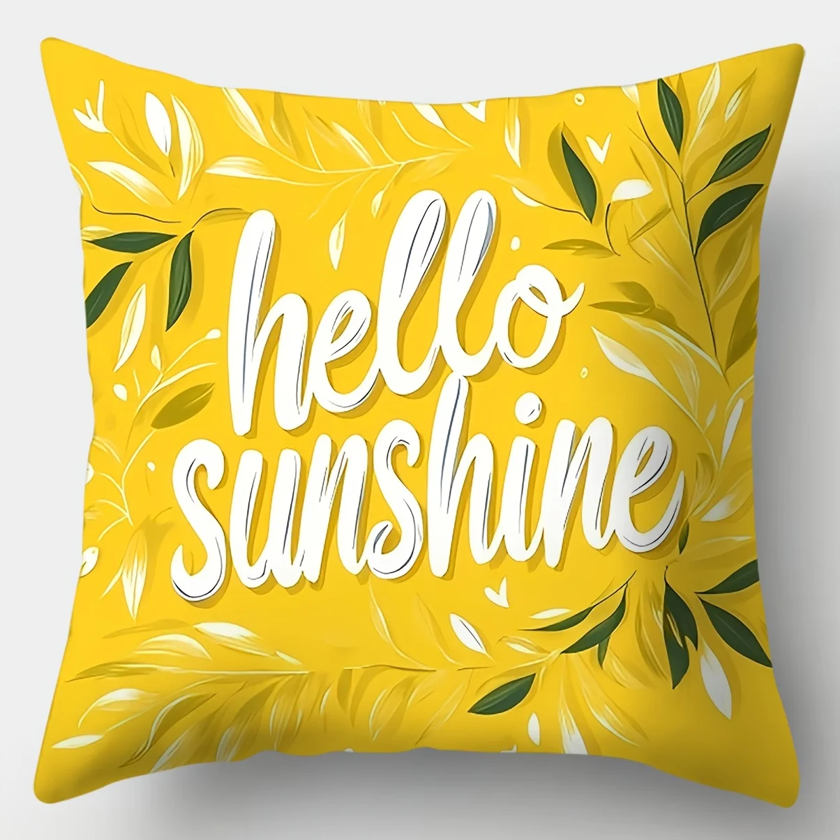 Conjunto  4 piezas, Funda para Cojín  Sofá, Funda con Diseño  Tulipa Amarilla, 44.96cm*44.96cm, Estampado en Un Lado, Deco