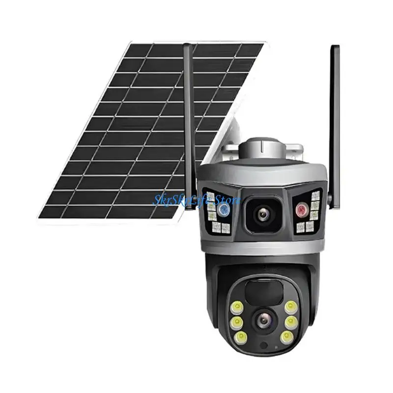 

E65E Outdoor Low Power Solar Camera Double View High Definition Ultrared Night Visibilities 10x Optically Zoom