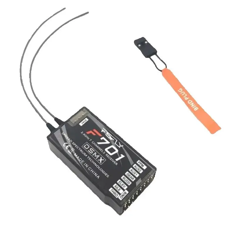 FSFLY F701 7CH 2.4GHz RC Receiver DSMX DSM2 PPM Output Dual Antenna For Spektrum DX8 DX7 JR DSX6 PK AR7000 Receiver