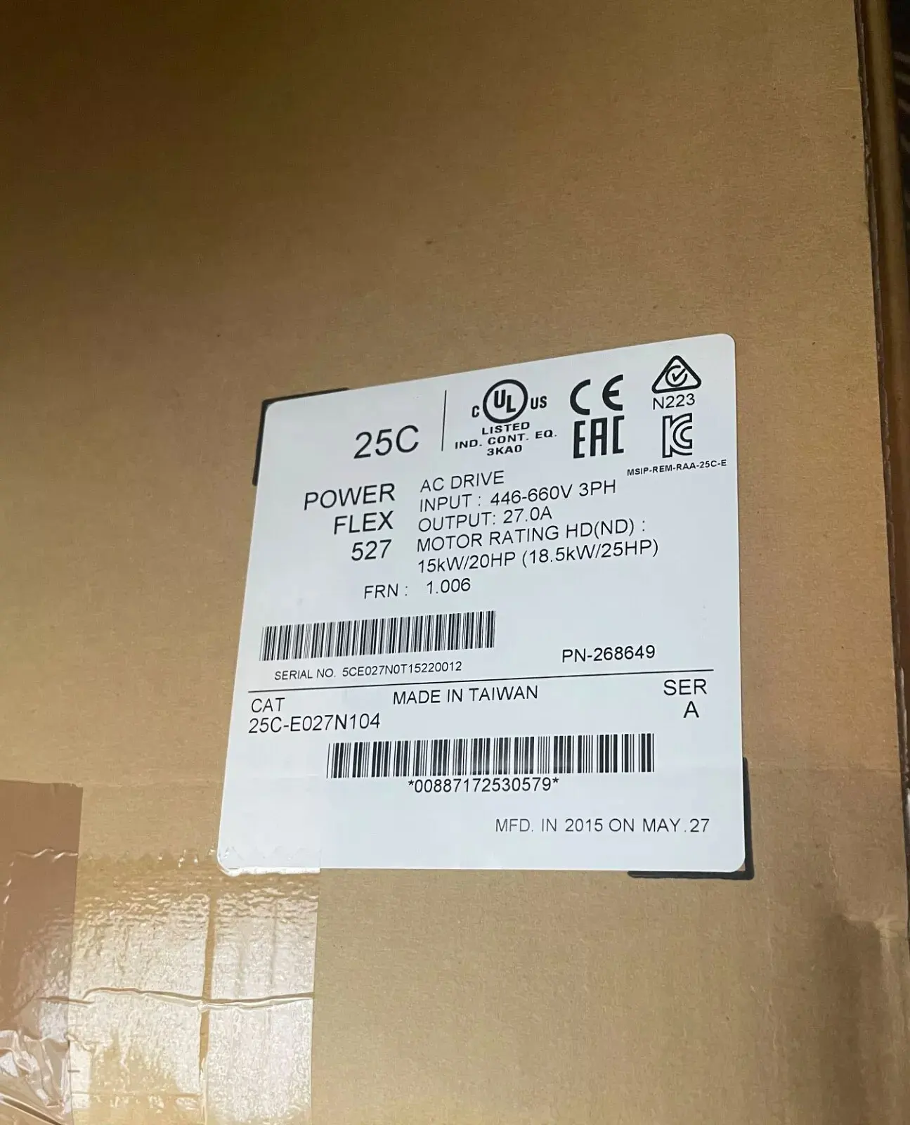 

Brand New 25C-E012N104 25C-E019N104 25C-E022N104 25C-E027N104 25C-E032N104 Warrently One-year