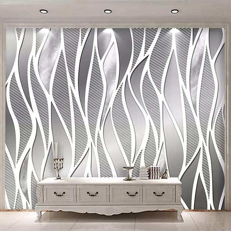 

Custom Photo Wallpaper 3D Stereo Stripe Mural Modern Fashion Home Decor Living Room TV Sofa Background Wall Painting Backdrop