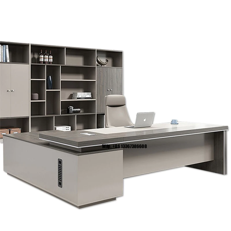 Modern office furniture, boss desks, manager desks, general manager desks, modular L-shaped commercial furniture