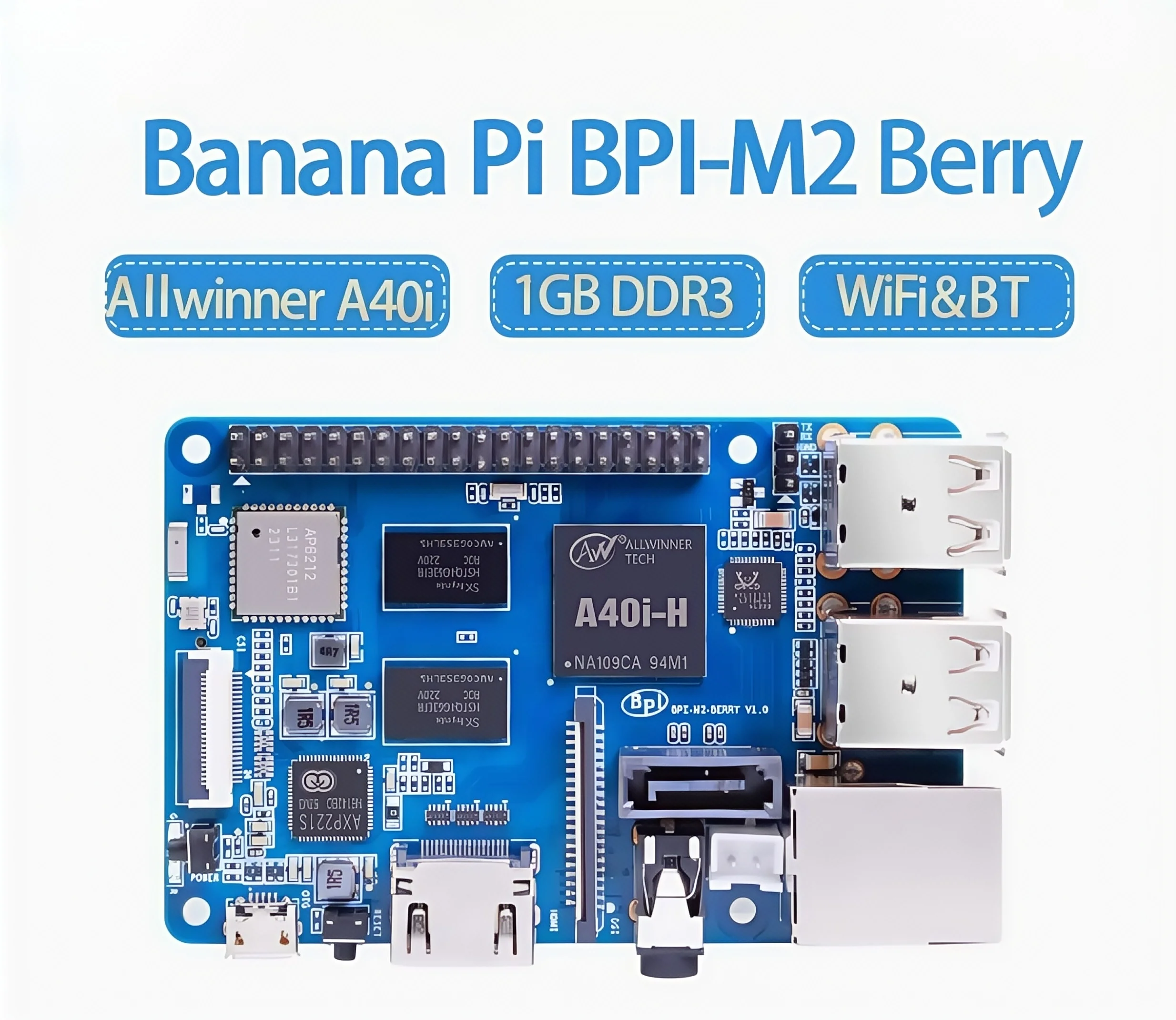 

Banana PI BPI-M2 Berry development board Allwinner A40i chip design