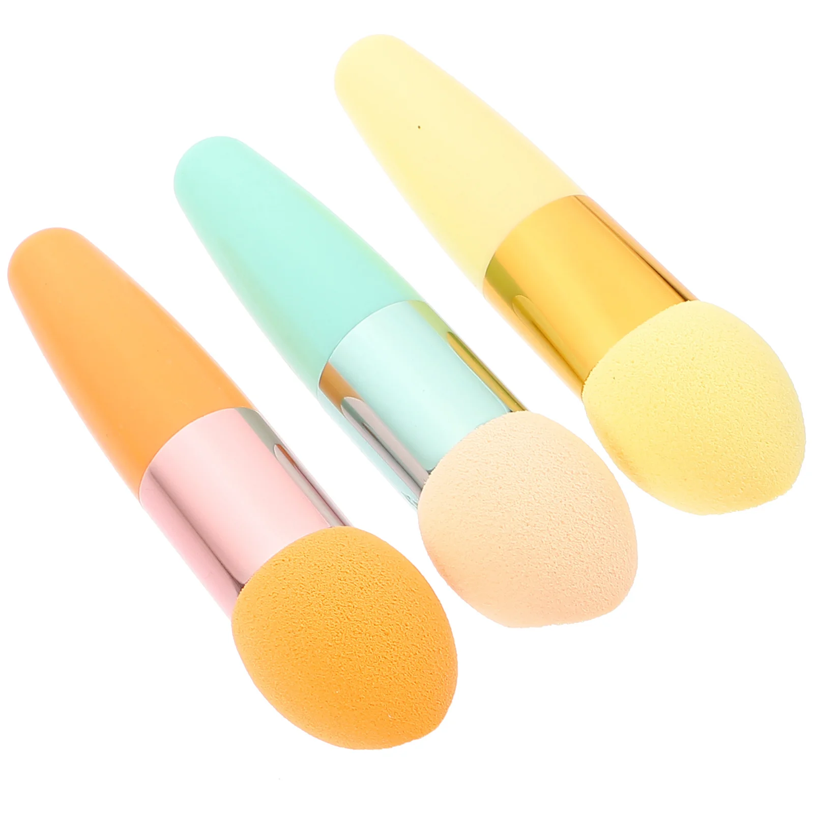 

3pc Water Droplet Sponge 10.5Cm Red+Blue+Skin Reusable Makeup Tools For Liquid Cream Foundation Concealer Lollipop