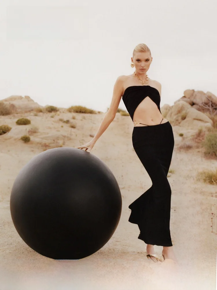 

NanaJacqueline Metal Ring Nelace Bal Set Ele Ruffle Top Fi Tail f Skirt Two Piece Set Sexy Sle for Date