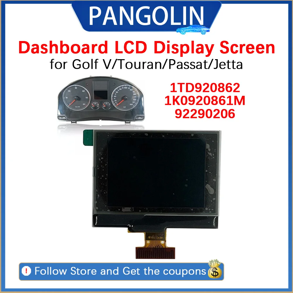 

PANGOLIN ЖК-экран приборной панели 1TD920862 1K0920861M 92290206 для VW Golf V (2003-2009)/VW Passat B6 (2005-2011) Модель