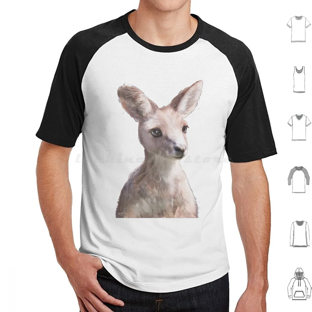 Little Kangaroo T Shirt Cotton Men Women DIY Print Kangaroo Joey Baby Wildlife Wild Fauna Animals Animal Australia Australian