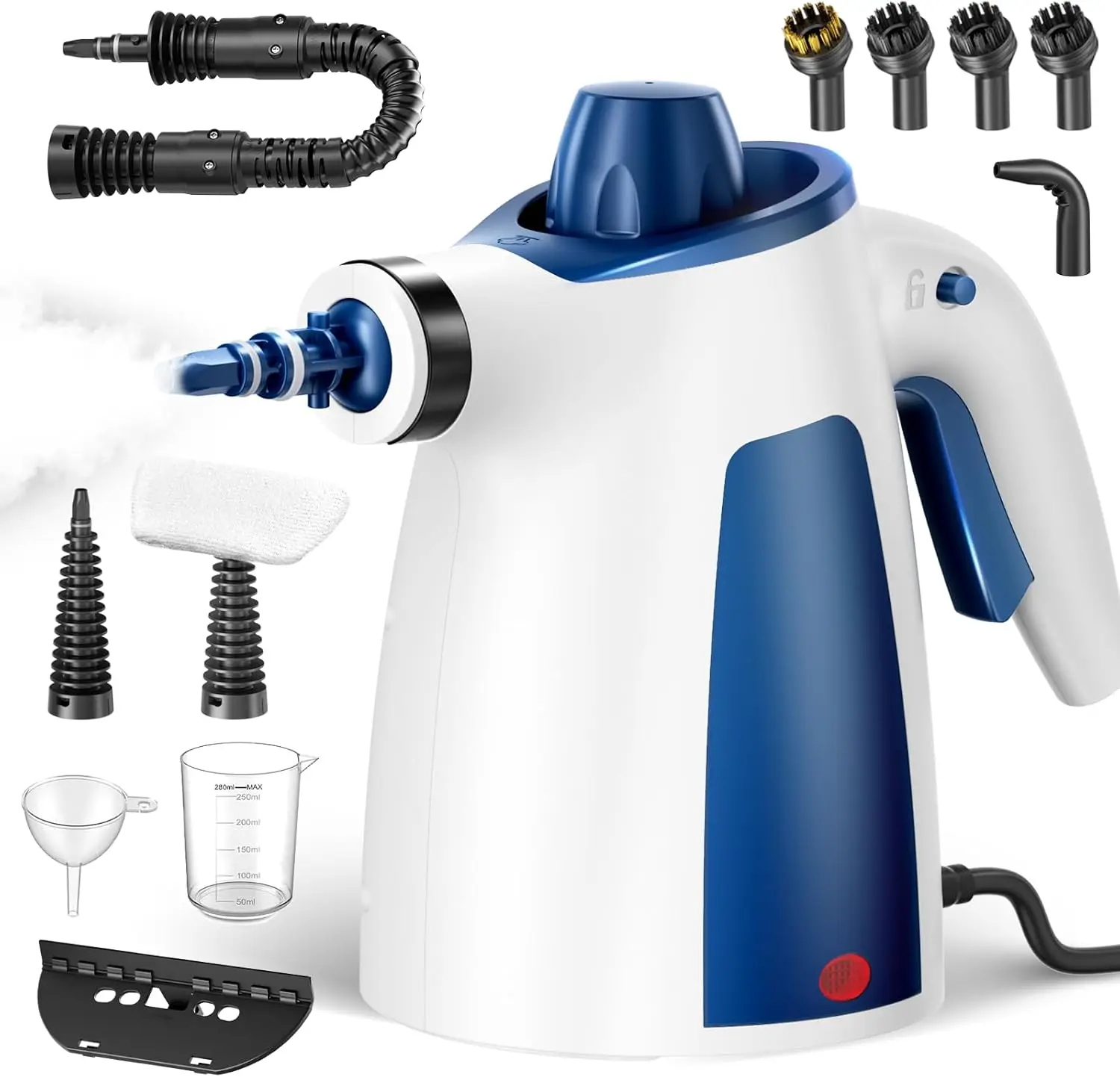 

Steam Cleaner, Handheld Multi-Surface Steam Generator with 12 Accessories, 350ML Capacity, for Home, Car, Kitchen, Windows