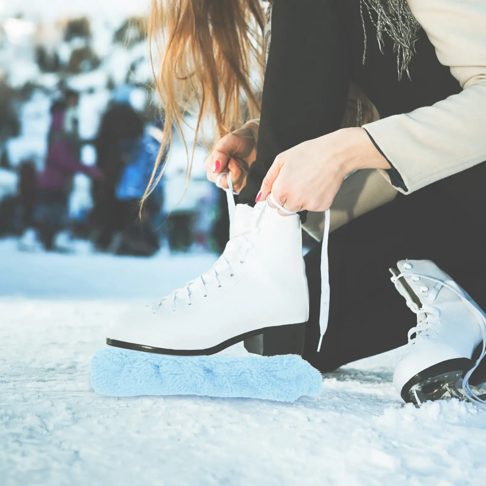 

2Pairs Ice Skates Blades Covers Heavy-Duty Safe Hard Structure Skating Shoes Protective Covers Long-Lasting Sharpening Time