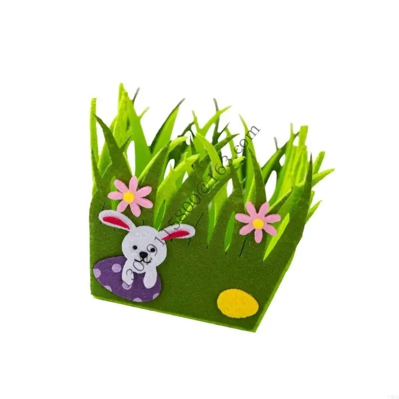 Easters Decoratie Nonwoven stoffen mand draagbaar en duurzaam voor vakantiesfeer perfect voor doe -het -zelf Y5GA