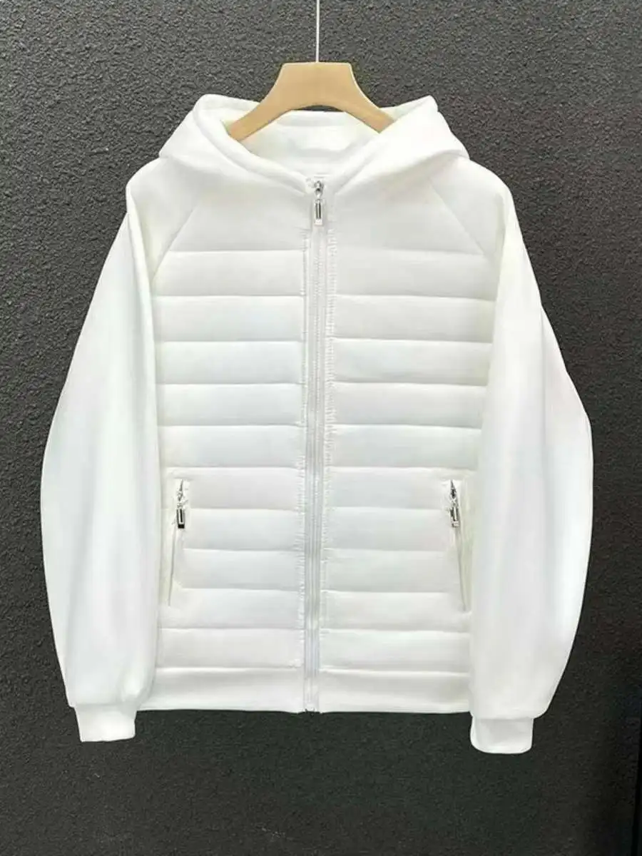 

Новая зимняя модная хлопковая куртка для пар, мужская свободная повседневная куртка с капюшоном, с цветными вставками, свободного кроя, для ежедневной носки