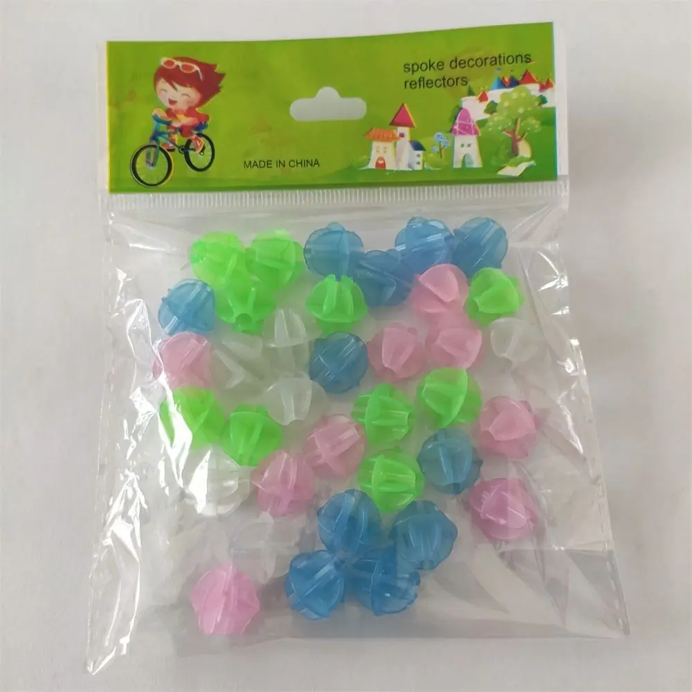 Rueda de bicicleta de seguridad luminosa para niños, cuentas de radios de bicicleta, tubos de envoltura de radios, decoración de radios de