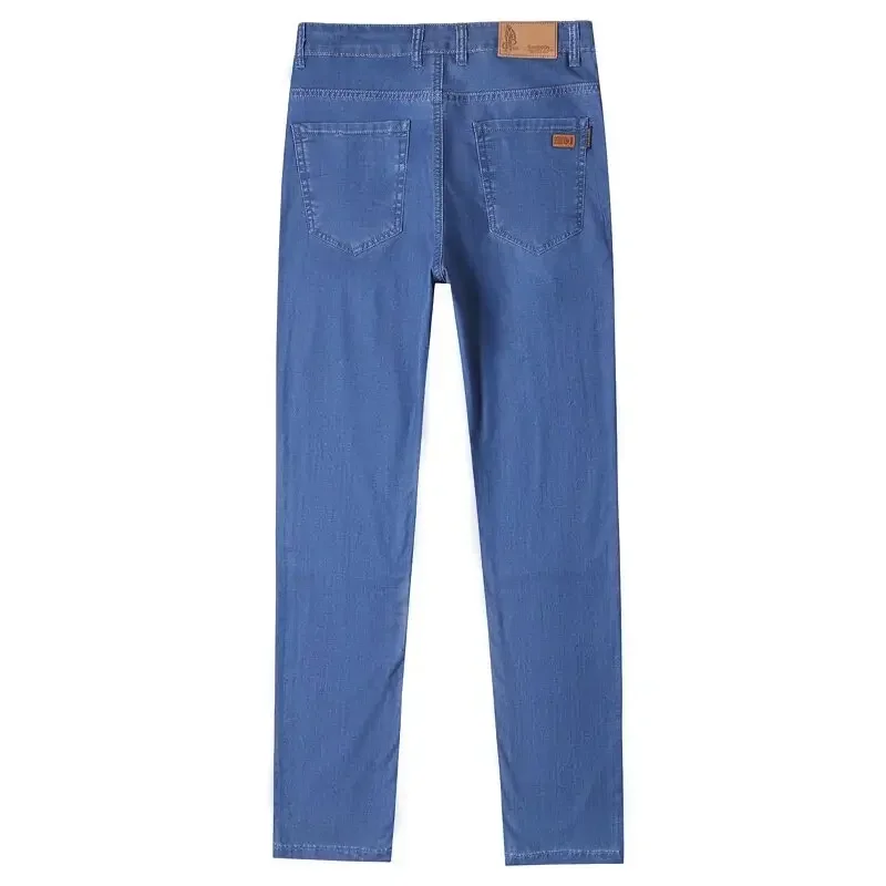 Lente Zomer Nieuw Les Aires Zachte Lyocell Stof Casual Wijde Losse Lading Heren Jeans Denim Homme Sexy Broek