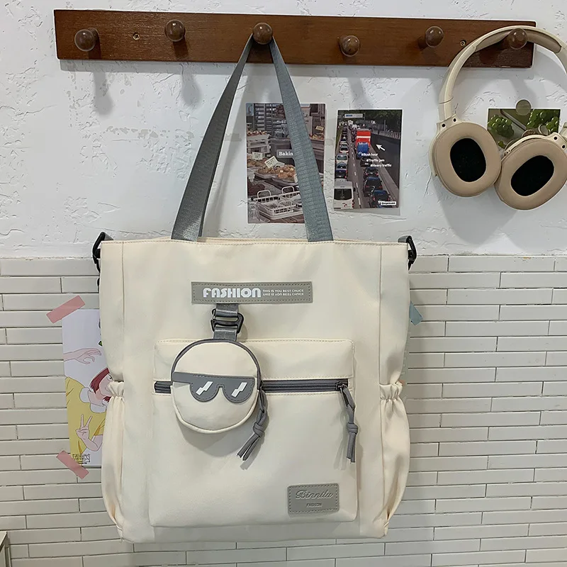

2025 Minimalist Tote - Textured Canvas Carryall for Work & Weekend, 16x12in 3-Way Carry
