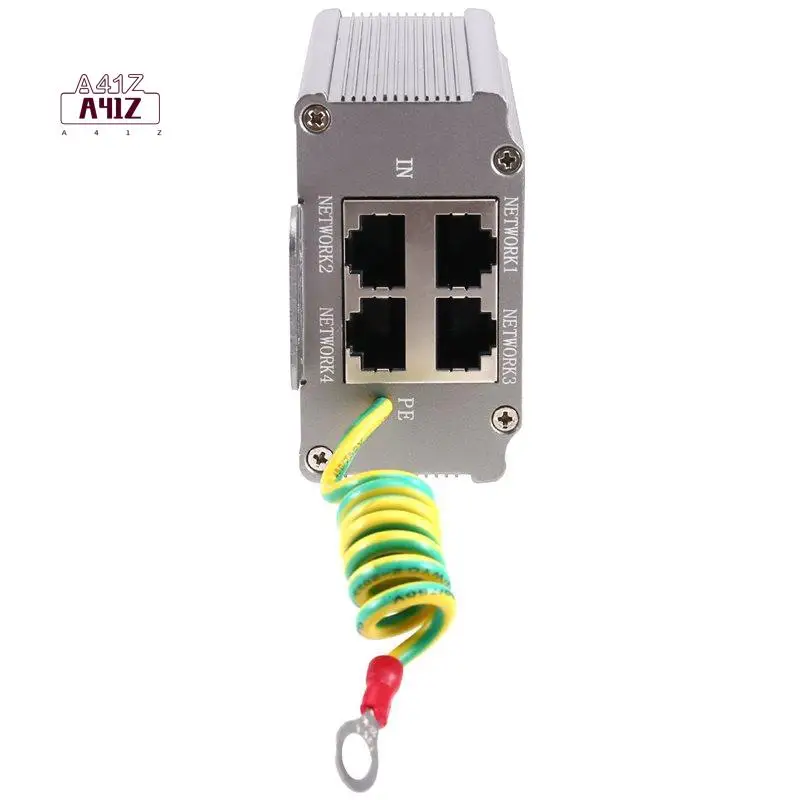

A41Z-4Ports 1000M Network Cable Signal -Arrester RJ45 Camera Thunder Multi Port Monitoring Surge Protector