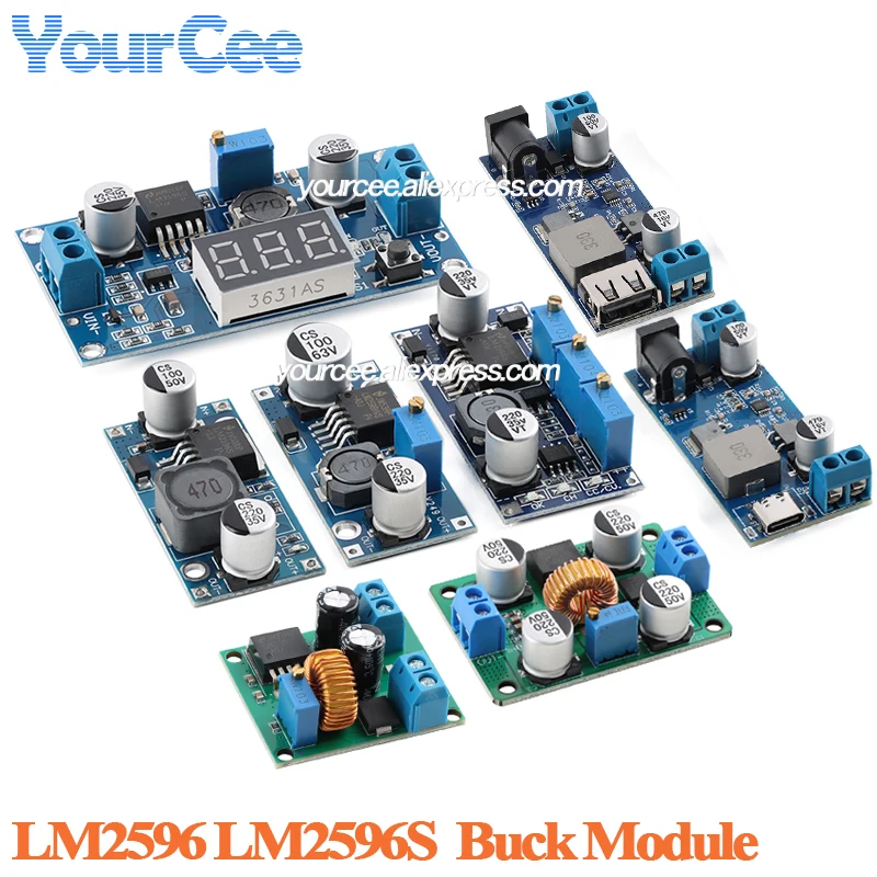 LM2596 LM2596S DC-DC Step Down Buck CC CV Power Module LED Driver Battery Charger ADJ LM2596S Constant Current Voltage LM2587