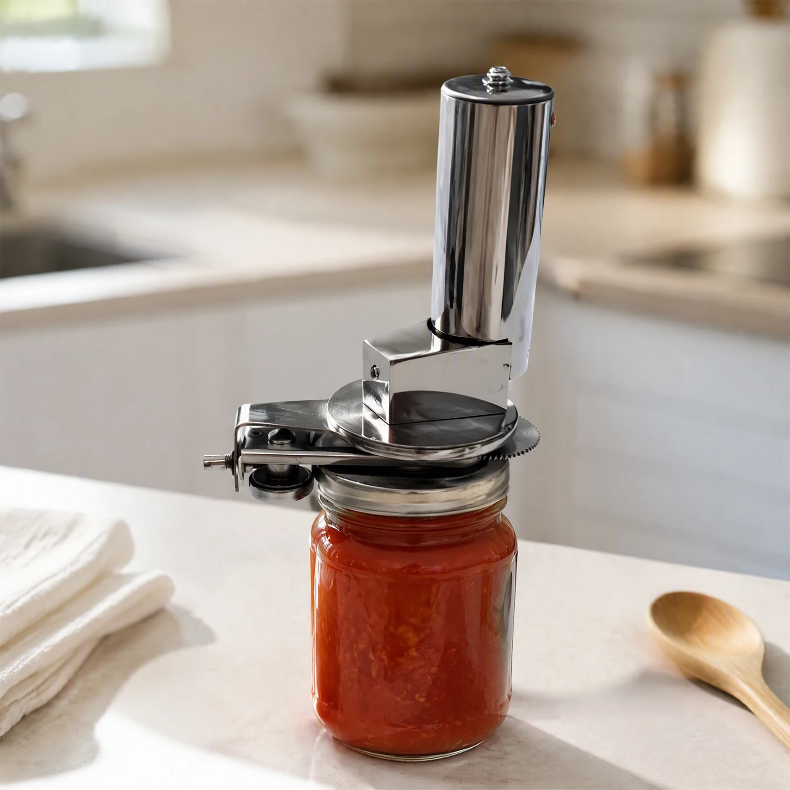 Electric Can Sealing Device Automatic Jar Sealer Stainless Steel One-Button Home Canning Food Preservation