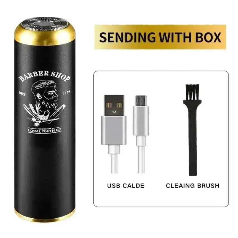 ماكينة حلاقة الوجه للرجال USB مقاومة للماء وخالية من التهيج، ماكينة حلاقة صغيرة محمولة من الفولاذ المقاوم للصدأ، ماكينة حلاقة حادة للرجال، سيارة سفر #2