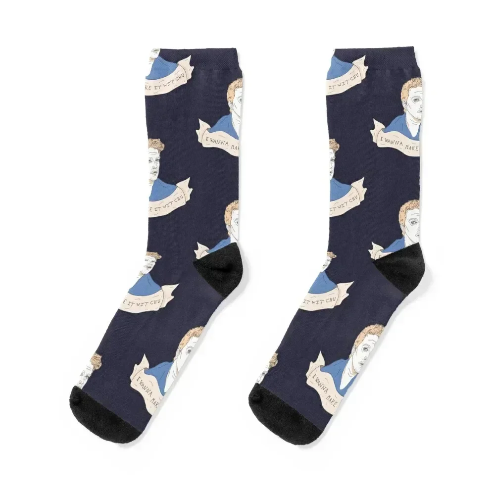 I wanna make it wit chu Premium Socks christmas gift with print Socks Male Women's