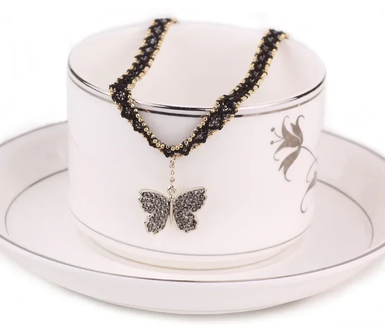 

Ожерелье 2025 года, кружевная цепочка на ключицу, женское ожерелье-бабочка, сексуальное ожерелье, воротник для женщин