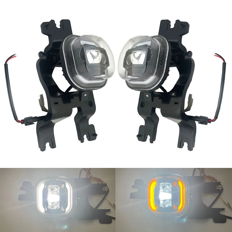 

1pair Led Fog Light For Ford F250 F350 F450 2008-2010 6000K White Amber Led Front Light Fog Lights Bumper