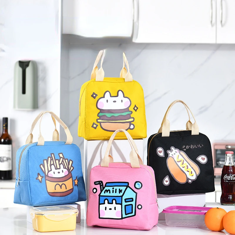 Portable Isolated Thermal Piquenique Food Lunch Bag Box Cartoon Tote Food Fresh Cooler Bags Bolsa para Mulheres Girl Kids Children Gift