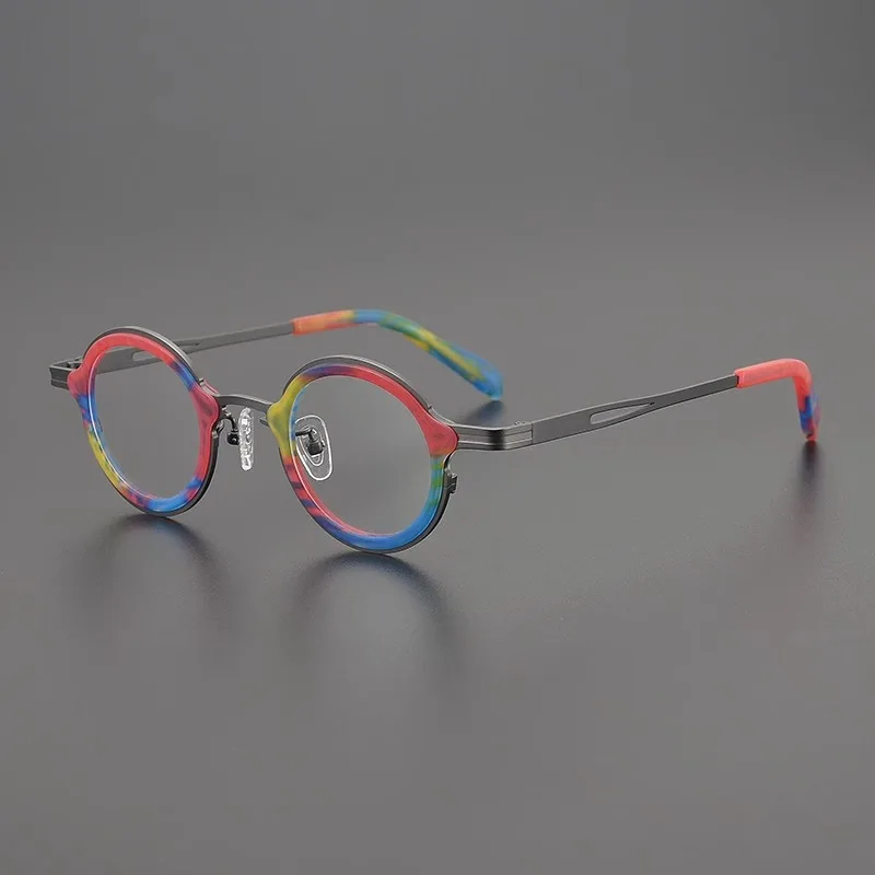 

2025 New Retro Round Glasses Frame Men Myopia Reading Eyewear Titanium Top Quality Women Optical Prescription Custom Eyeglasses