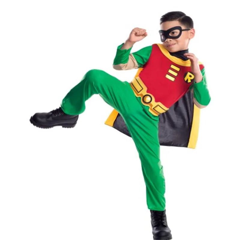 Robin Movie Character Halloween Cosplay Costume Muscle Jumpsuits bodysuit Children CHIRISTMAS Super Hero CLOTHES