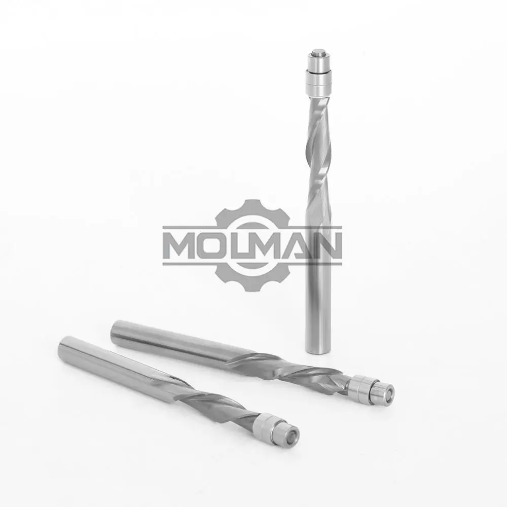 

1/4 Shank Up Down Compression Flush Trimming Bit Overall Carbide End Milling Cutter Woodwoking Tool