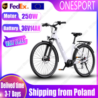 ONESPORT Electric Bike 250W Mid Drive Motor 36V14Ah Lithium Battery E Bike Hydraulic Brake 27.5 Inch Tires Electric Bicycle