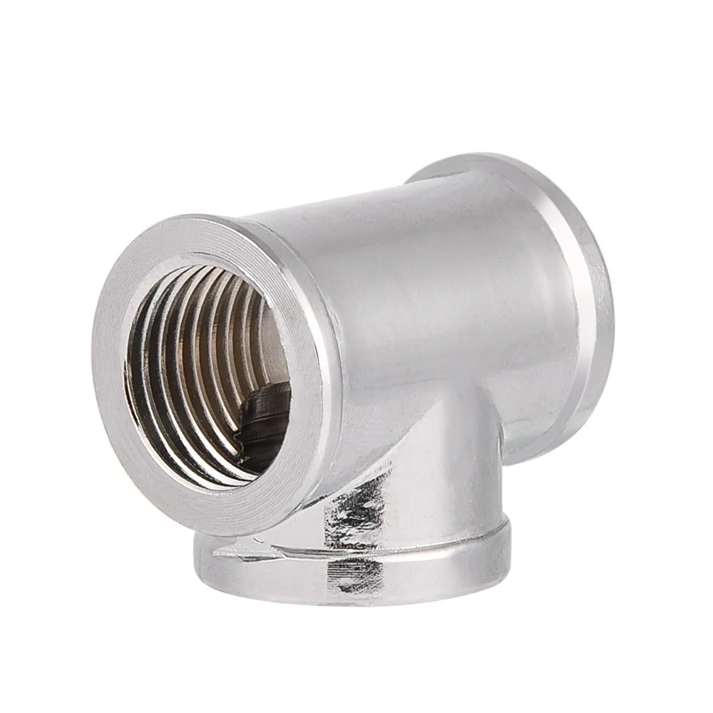 durable G1/4 Thread T Shape Fitting Silver Leak Proof Tube Connector 3 Way PC Cooling Accessories DIY Tube