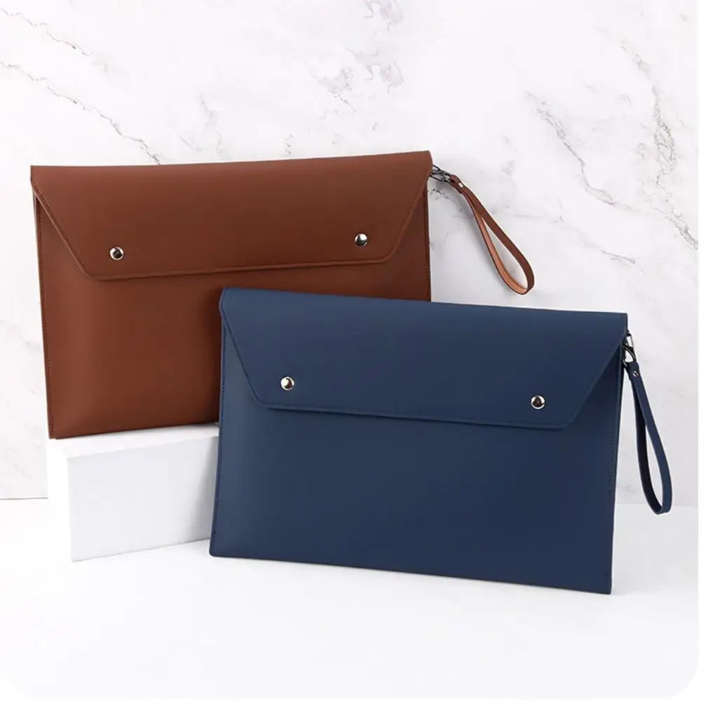 

Business Thickened File Bag Magnetic Snap Anti Scratch A4 Folder Package Shockproof Leather Protective Cover Universal