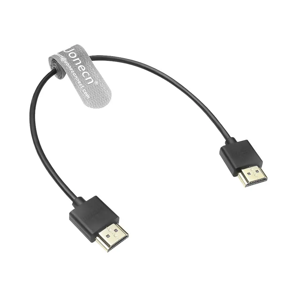 Cable HDMI 2.1 de 8K para Atomos Ninja V, 48 Gbps, Ultra Alta Velocidad, Delgado, para Sony A7iv, Z-CAM F6, RED, Dolby Atmos, 8K, 4K, TV, Laptop, 25 CM