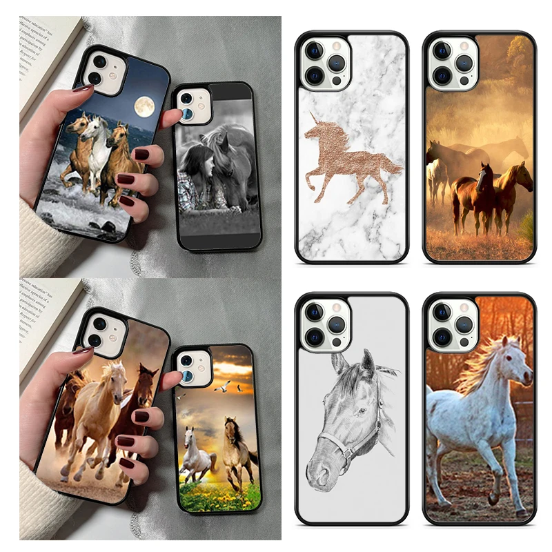 Horse Pony Pattern 2020 Phone Case For iPhone 14 15 16 13 12 Mini Max Cover For Apple 11 Pro Max 6S 8 7 Plus SE2020 Coque