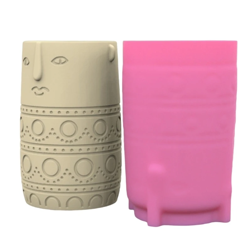 Cartoon Figure Planter Mold Flexible Silicone Mold for DIY Cement Planter Making