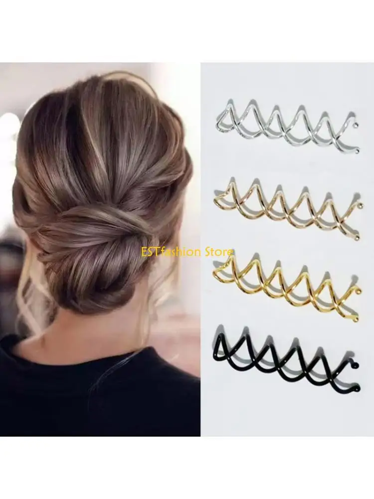 

Y5GC 10 металлических закрученных шпилек, не царапающих круглые зажимы, элегантные прически, плетеные булочки, стойкое вещество